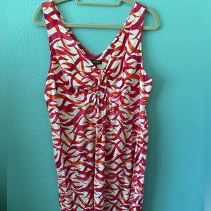 tommy bahama floral pink and orange tank dress